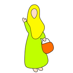 hijab woman pose without face