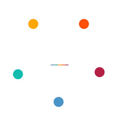 Color circles, elements for infographics, five positions, isolated