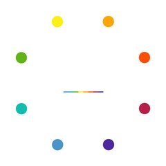 Color circles, elements for infographics, eight positions, isolated