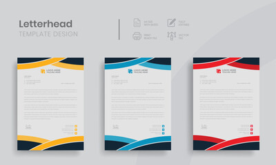 letterhead corporate official minimal creative abstract professional Unique style letter head templates for your Business. with logo