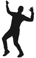 Man dancing silhouette