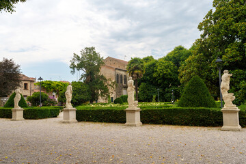 Public park at the castle of Este, Padua, italy
