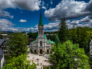 Zakopane Kościół Najświętszej Rodziny Krupówki © Sławek Rakowski