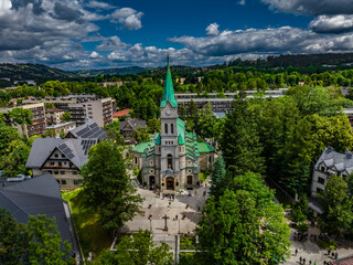 Zakopane Kościół Najświętszej Rodziny Krupówki © Sławek Rakowski