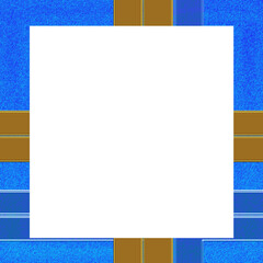 Abstract transparent glitch art border element.