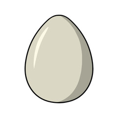 Simple chicken egg, cartoon-style vector