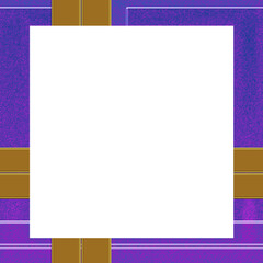 Abstract transparent glitch art border element.