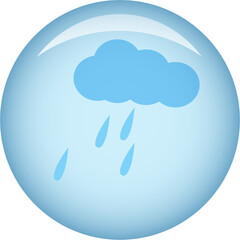 weather icon button, rainy