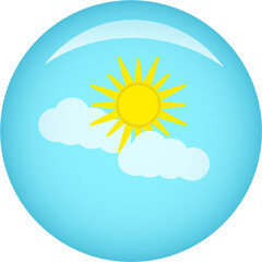 cloudy weather icon button