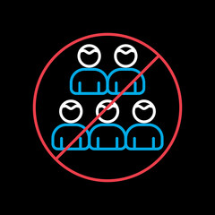 Social distancing prevention virus vector icon