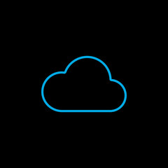 Cloud vector isolated flat icon. Weather sign