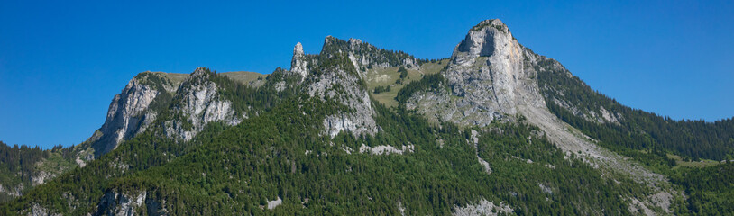 Fototapeta na wymiar panorama view of mountain and blue sky