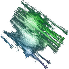 Abstract transparent glitch art texture element.