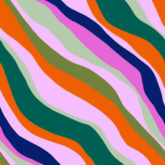 Bright pattern with trending colors, wave shape