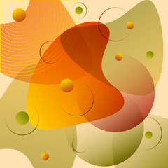 abstract background with geometry elements in autumn colors