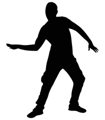 Man dancing silhouette