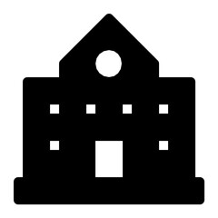 School Building Vector Icon