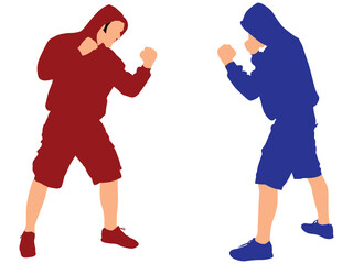 two fighters wearing black hoodie