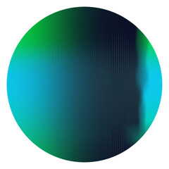 Abstract transparent glitch art circle element.