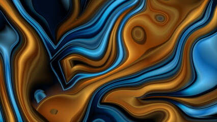 Blue and bronze glossy abstract geometric background