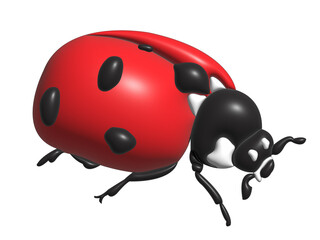 Ladybug in transparent background format.