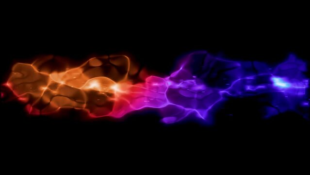 Animation neon wave on a black background.