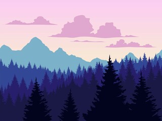 Fototapeta premium sunrise in mountains