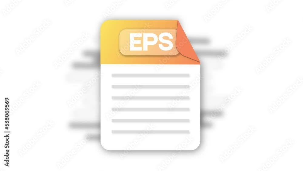 Aufkleber eps file icon. flat design graphic. animation eps icon. motion design isolated on white background