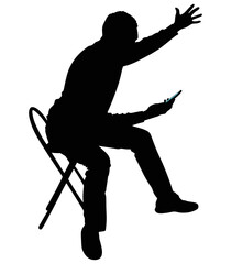 Man looking at his cellphone