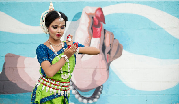 Indian Classical Odissi Dancer. Culture of Odisha