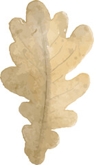 Watercolor green leaf