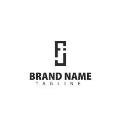 Obraz premium Letter f and J design logo, good for branding new business