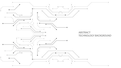 Gray and white technology background image Line design for communication connections in digital systems Hi-tech technology pattern