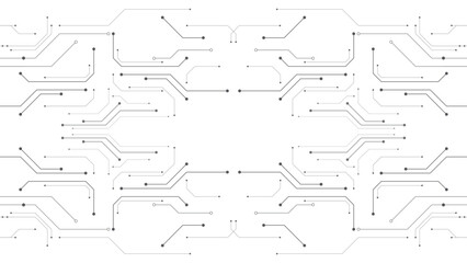 Gray and white technology background image Line design for communication connections in digital systems Hi-tech technology pattern