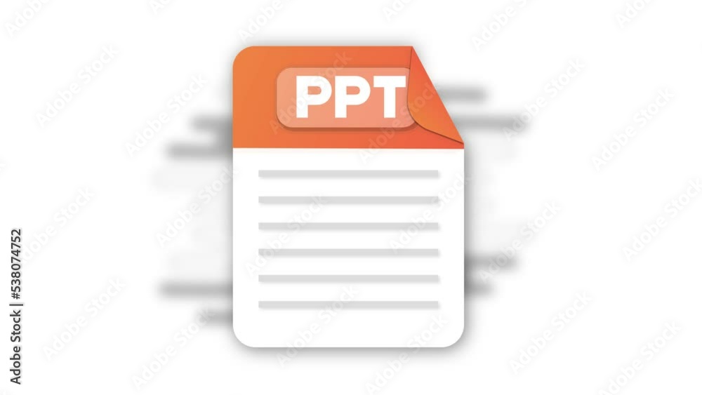 Poster PDF file icon. Flat design graphic. Animation PDF icon. Motion design isolated on white background