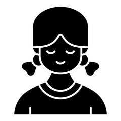 girl solid icon