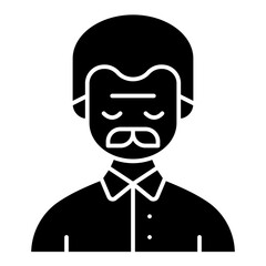 old man solid icon