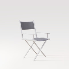 3d realistic producer chair, director chair, on a grey  background. Vector illustration.