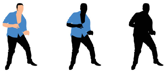 Man dancing silhouette