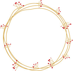 minimal golden dandelion wreath frame collection for christmas valentines or wedding