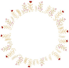 minimal golden dandelion wreath frame collection for christmas valentines or wedding