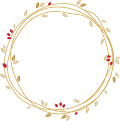 minimal golden dandelion wreath frame collection for christmas valentines or wedding