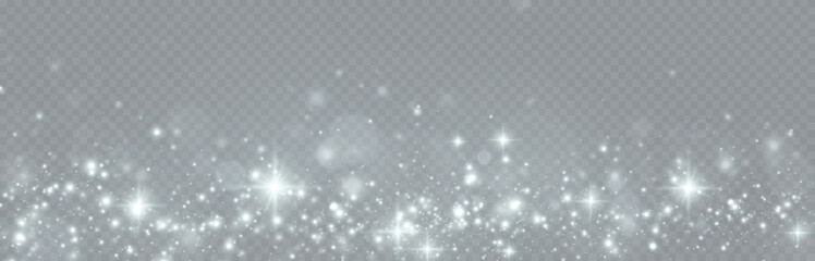 Christmas decoration.Dust.Light effect.A scattering of sparkling particles.