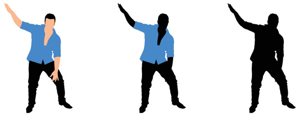 Man dancing silhouette