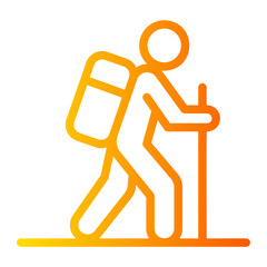 hiking gradient icon