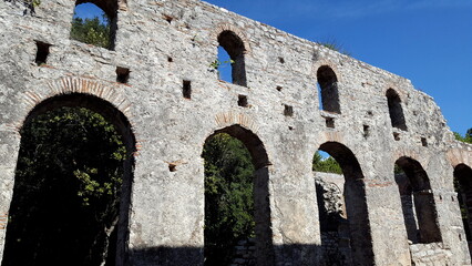 Fototapeta na wymiar Albania, Butrint National Park is a protected natural area, it includes the archaeological site of Butrint and protects the city and the surrounding landscape.