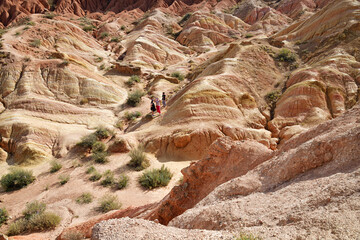 Beautiful mountain landscape in the canyon Fairy Tale, Kyrgyzstan