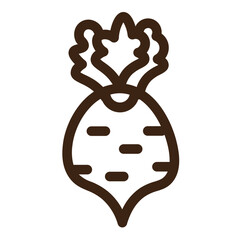beetroot fruit radish vegetable outline icon