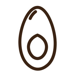 pit spherical vegetable outline icon