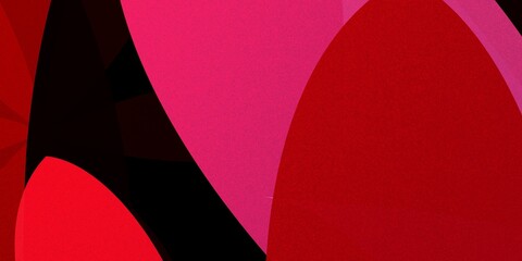 玉簾をモチーフにした抽象的な背景画　赤とピンク